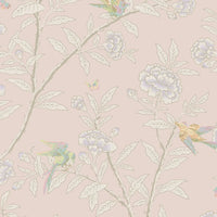 Cole & Son Roseberry With Birds Pink Wallpaper 127/4020.CS.0