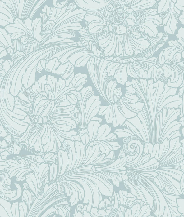 Cole & Son Acanthus Print Room Blue Wallpaper Sample 127/6030.CS.0