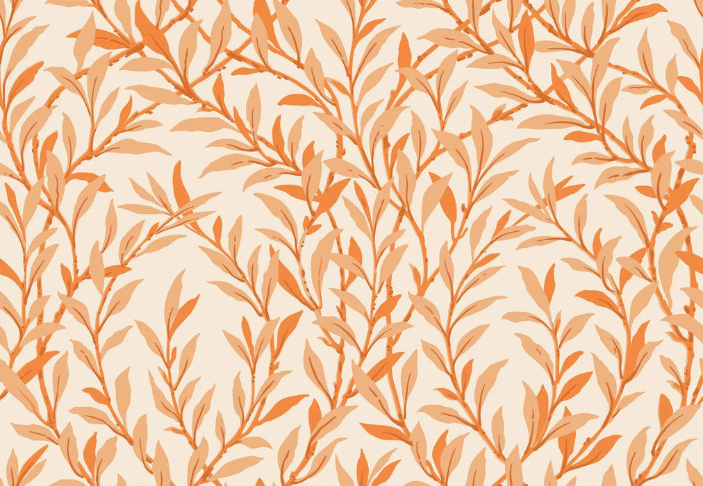 Cole & Son Willow Branch Tangerine/Cream Wallpaper Sample 127/7034.CS.0