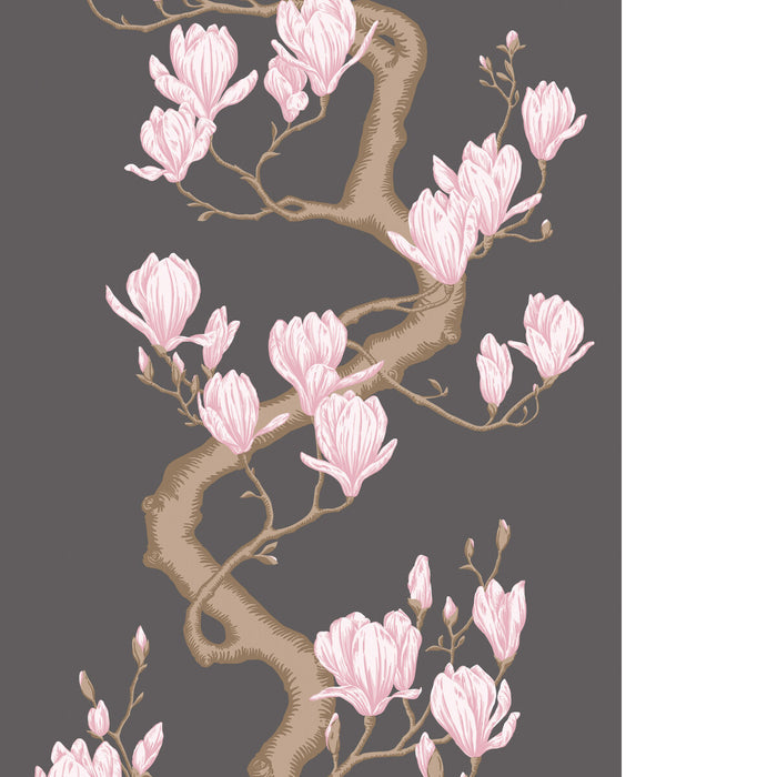 Cole & Son Magnolia Tree Charcoal/Pink Wallpaper 128/1001.CS.0