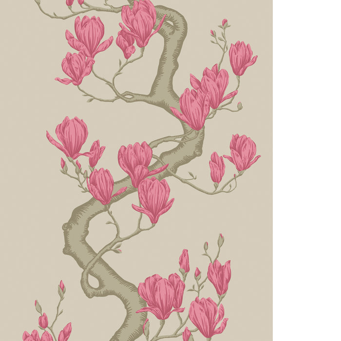 Cole & Son Magnolia Tree Magenta Wallpaper Sample 128/1006.CS.0