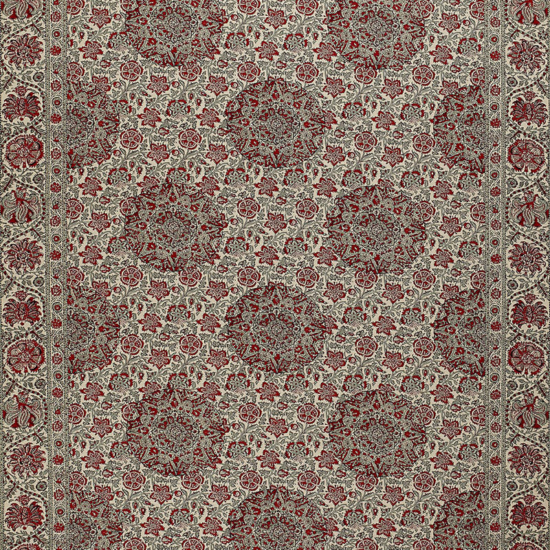 Schumacher Kaya Medallion Document Fabric 1296000