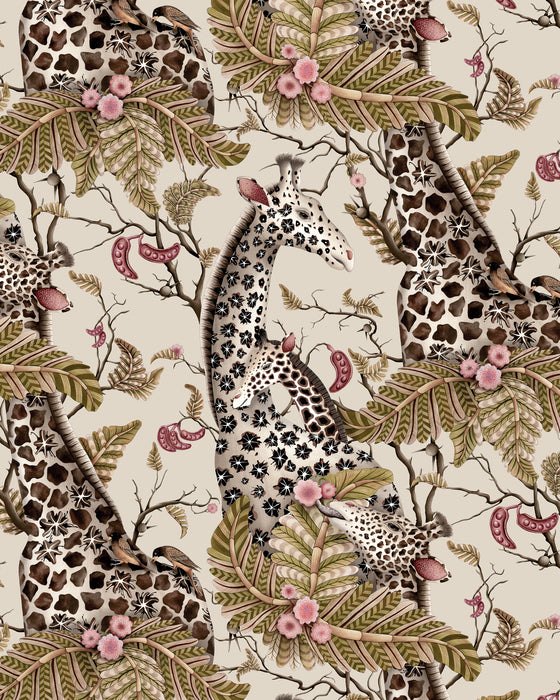 Cole & Son Royal Giraffe Stone Wallpaper 129/3012.CS.0
