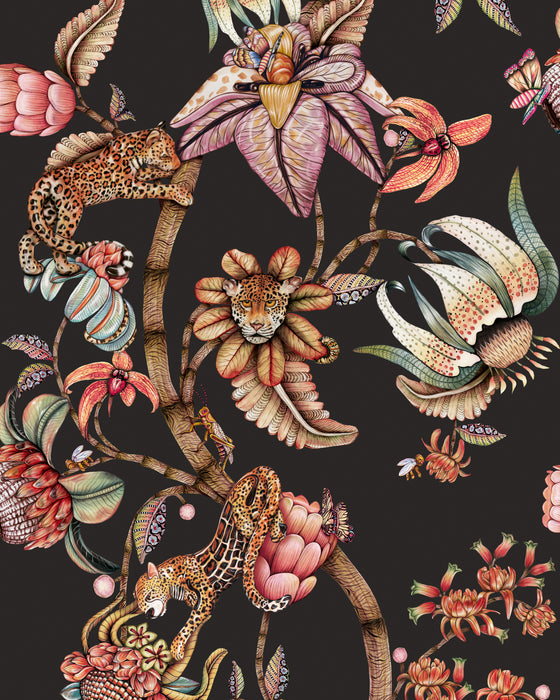 Cole & Son Protea Panthera Onyx Wallpaper Sample 129/6023.CS.0