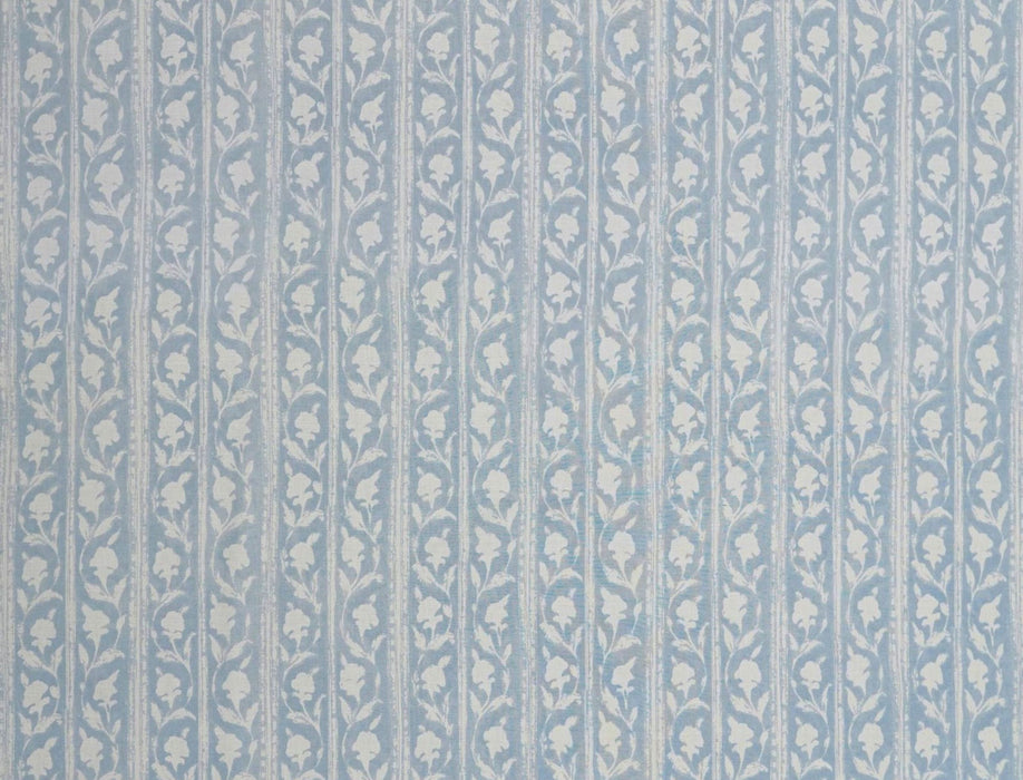 No.9 Thompson Jasmine Stripe Forget Me Not Fabric N9012302002O
