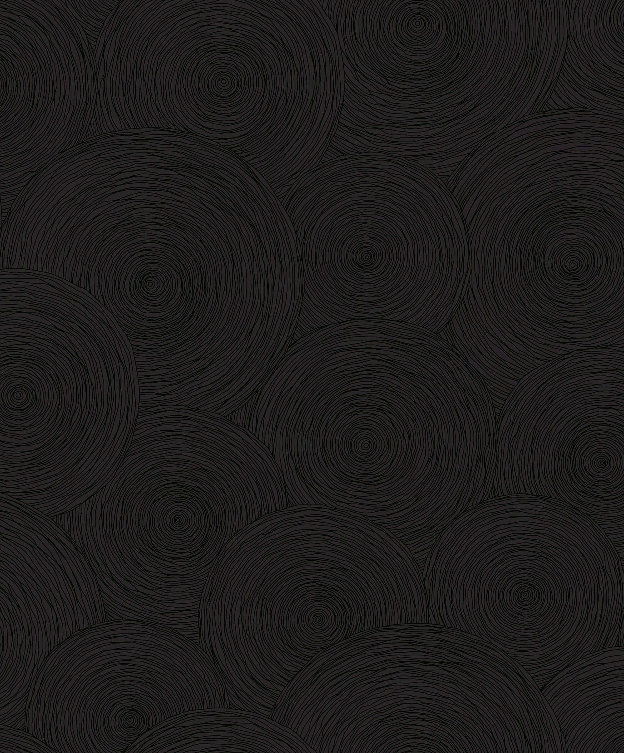 Seabrook Designs Leaves Onyx Wallpaper Sample 1303300