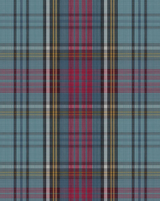 Cole & Son Macandreas Tartan Petrol Wallpaper Sample 130/1002.CS.0