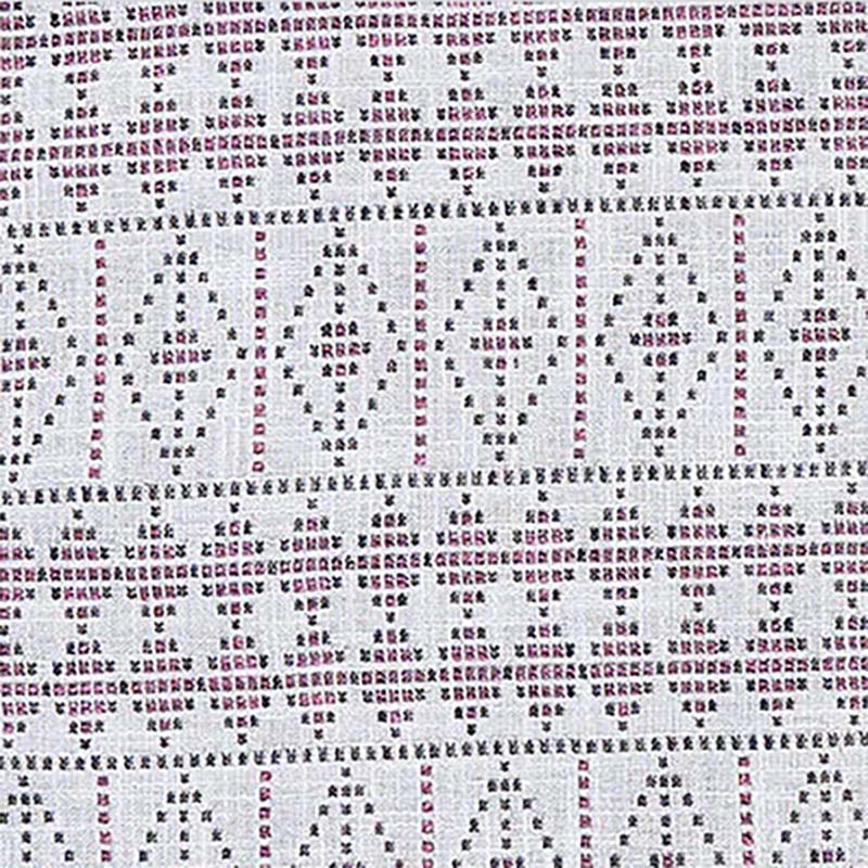 Peter Dunham Souk Pink/Gray On White Fabric Sample 131SUK06