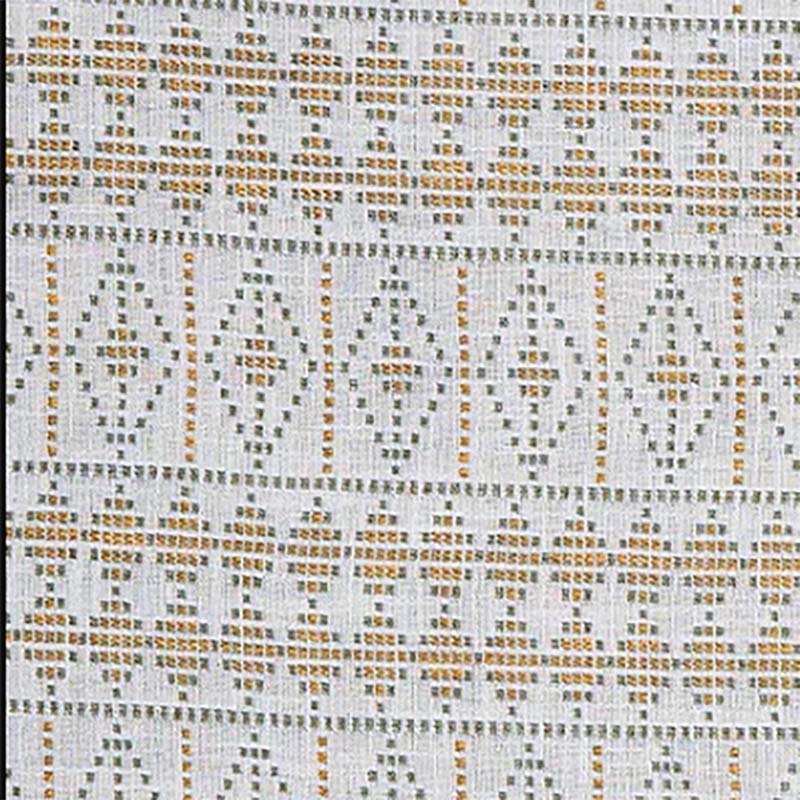 Peter Dunham Souk Gold/Sage On White Fabric Sample 131SUK07