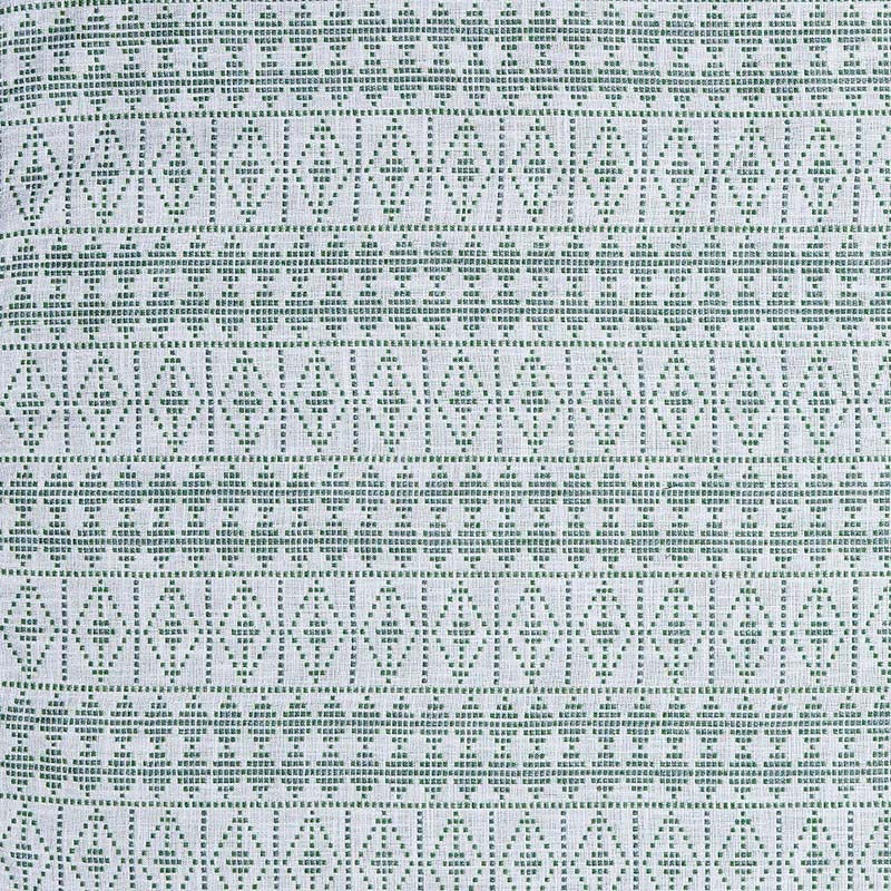 Peter Dunham Souk Green/Gray On White Fabric Sample 131SUK08
