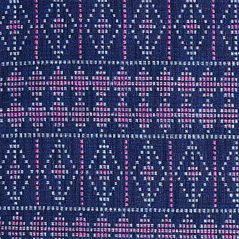 Peter Dunham Souk Blue/Pink On Indigo Fabric Sample 131SUK09