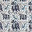 Christopher Farr La Jungle Dark Indigo Fabric