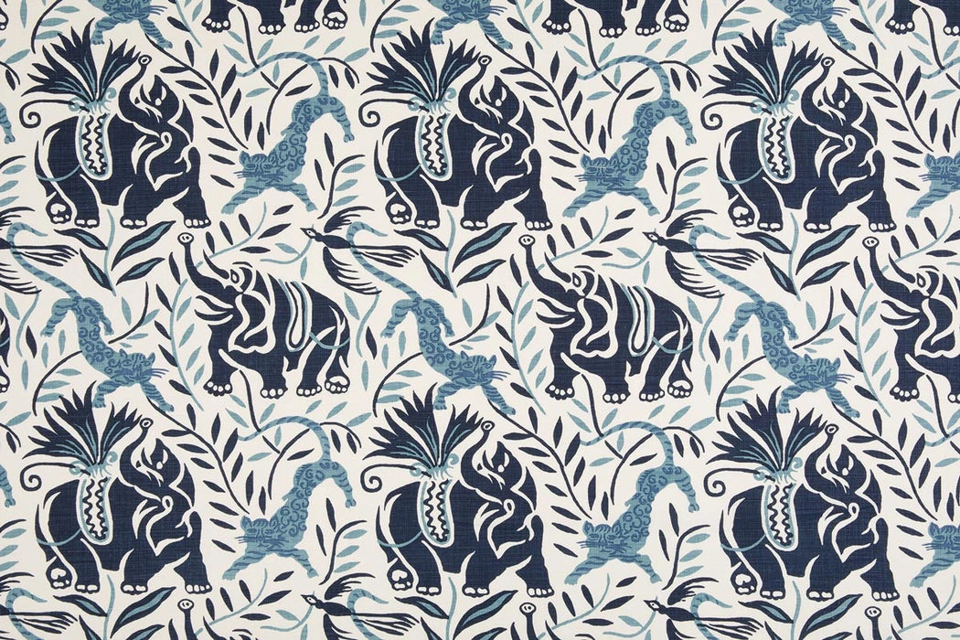 Christopher Farr La Jungle Dark Indigo Fabric