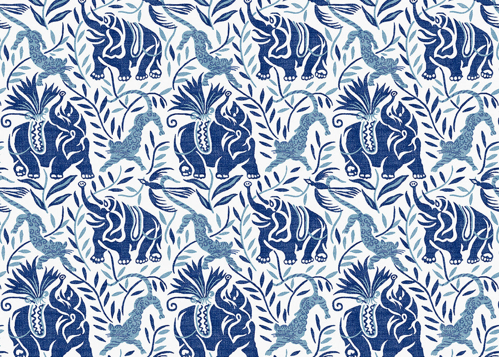 Christopher Farr La Jungle Performance Azzurro Fabric Sample