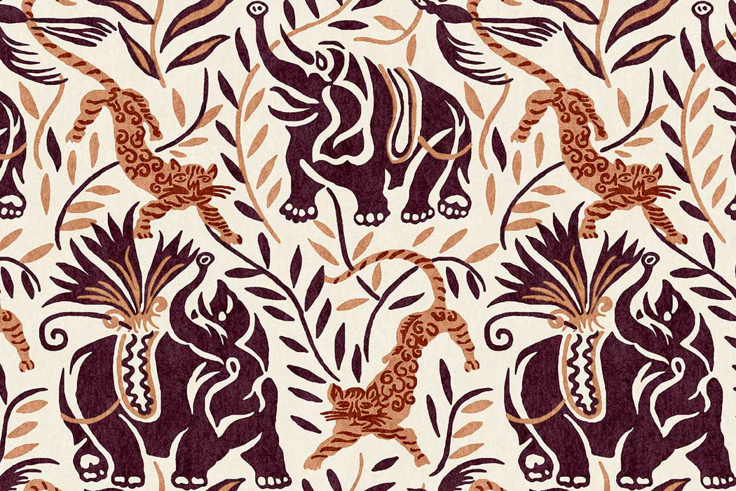 Christopher Farr La Jungle Plum Wallpaper Sample