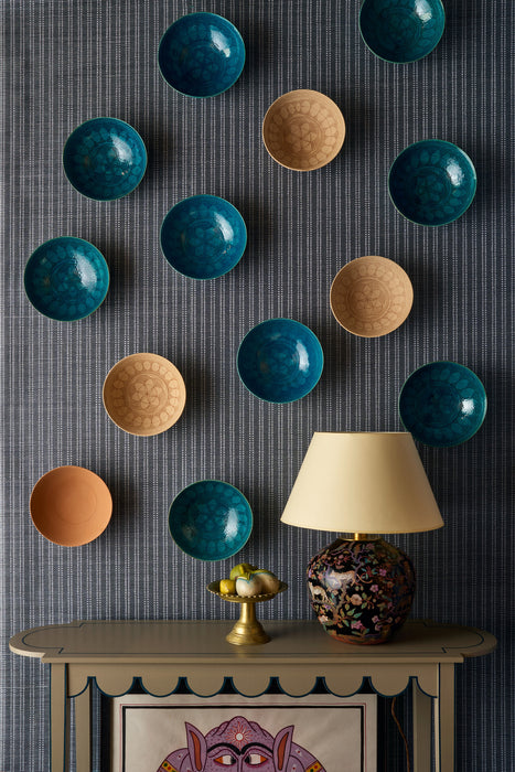 Christopher Farr Algonquin Sisal Cobalt Wallpaper