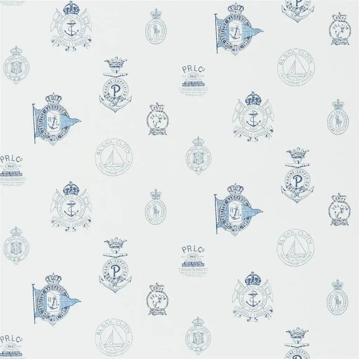 Ralph Lauren Rowthorne Crest Navy Wallpaper Sample PRL032/05