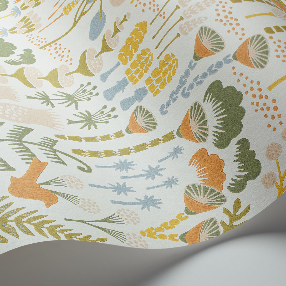Schumacher Hoppmosse Ivory And Multi Wallpaper Sample 1450