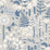 Schumacher Hoppmosse Dove And Blue Wallpaper Sample 1454