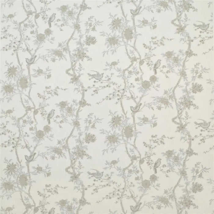 Ralph Lauren Marlowe Floral Silk Silver Fabric Sample FRL5239/01
