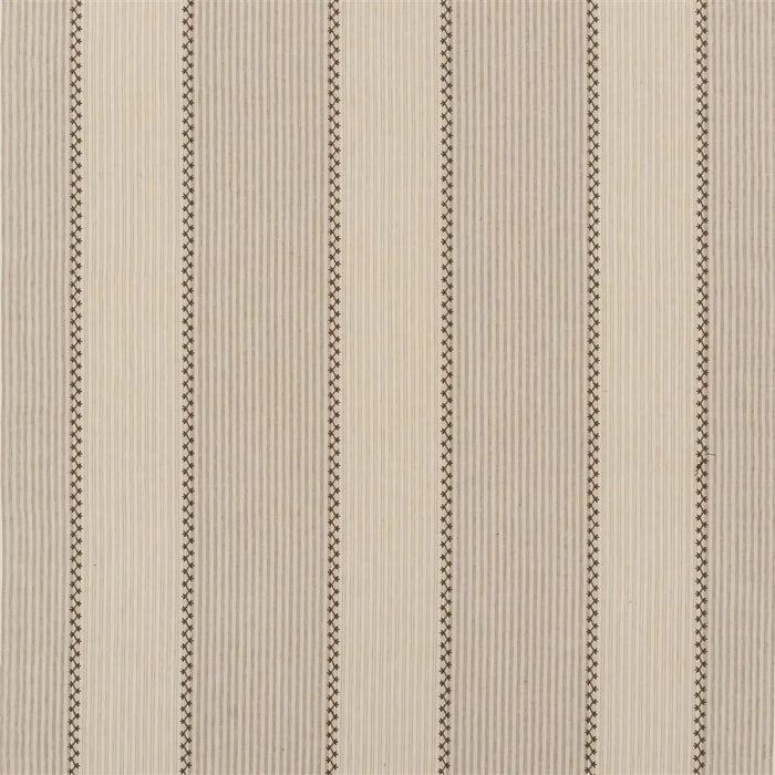 Ralph Lauren Carleigh Embroidered Ticking Tumbleweed Fabric Sample FRL5192/02