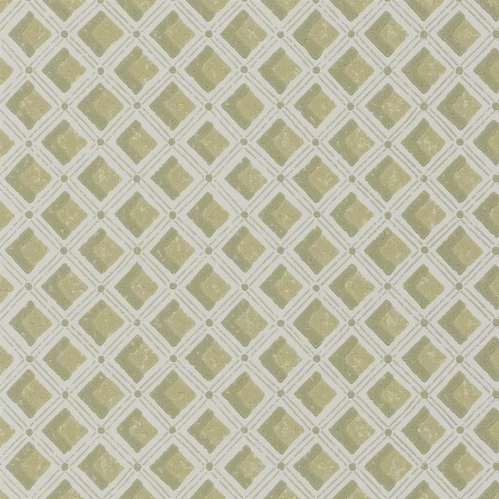 English Heritage Amsee Geometric Moss Wallpaper Sample PEH0002-05