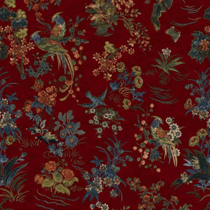 Ralph Lauren Campbell Floral Lacquer Red Fabric Sample FRL5157/01