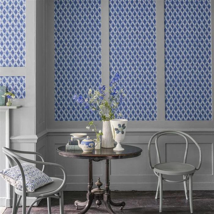 English Heritage St John Street Trellis Ink Wallpaper PEH0003-07