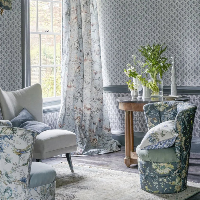 English Heritage Amsee Geometric Portcullis Wallpaper Sample PEH0002-03