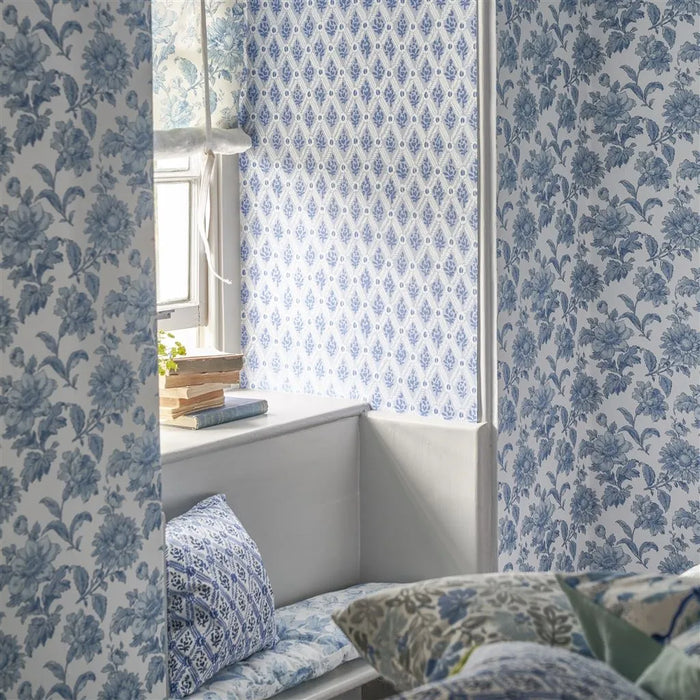 English Heritage English Garden Floral Delft Wallpaper PEH0004-03