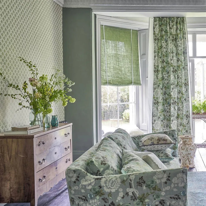 English Heritage Amsee Geometric Moss Wallpaper Sample PEH0002-05