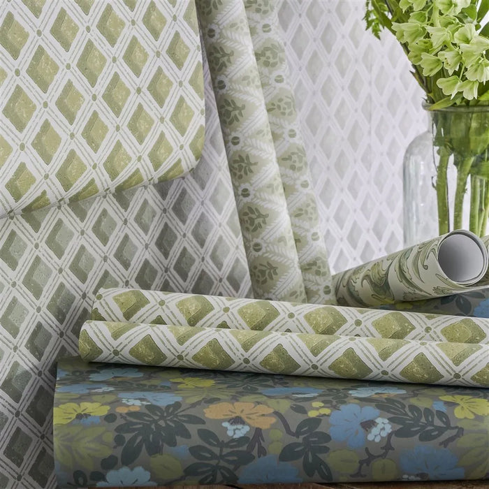 English Heritage Amsee Geometric Lichen Wallpaper PEH0002-04