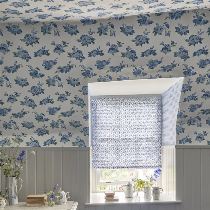 English Heritage Craven Street Flower Delft Wallpaper PEH0006-03