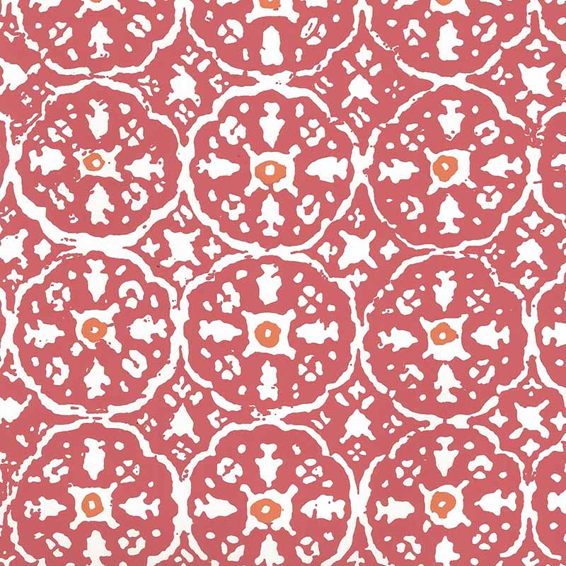 China Seas Nitik Ii New Shrimp Orange Wallpaper Sample 149-52WP