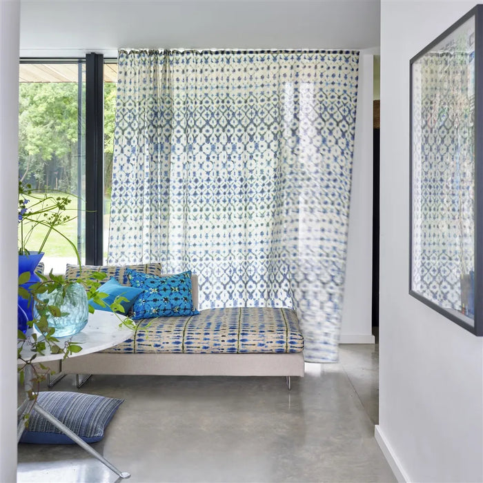 Designers Guild Karaoshi Cobalt Fabric Sample FDG3062-01