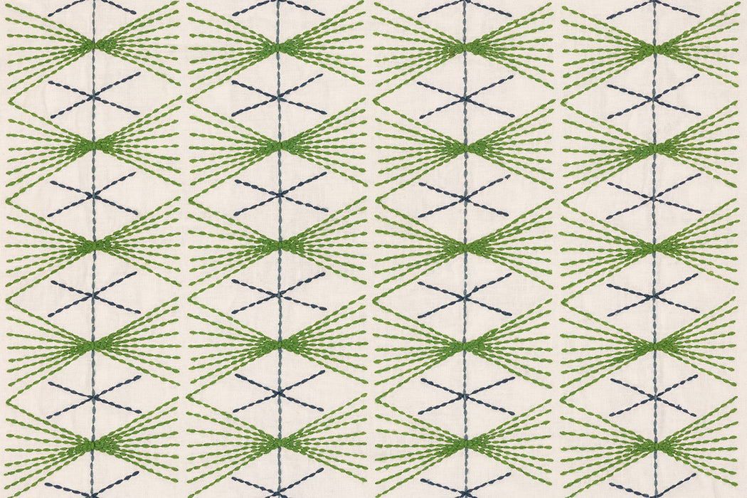 Christopher Farr Mikado Embroidered Green Fabric