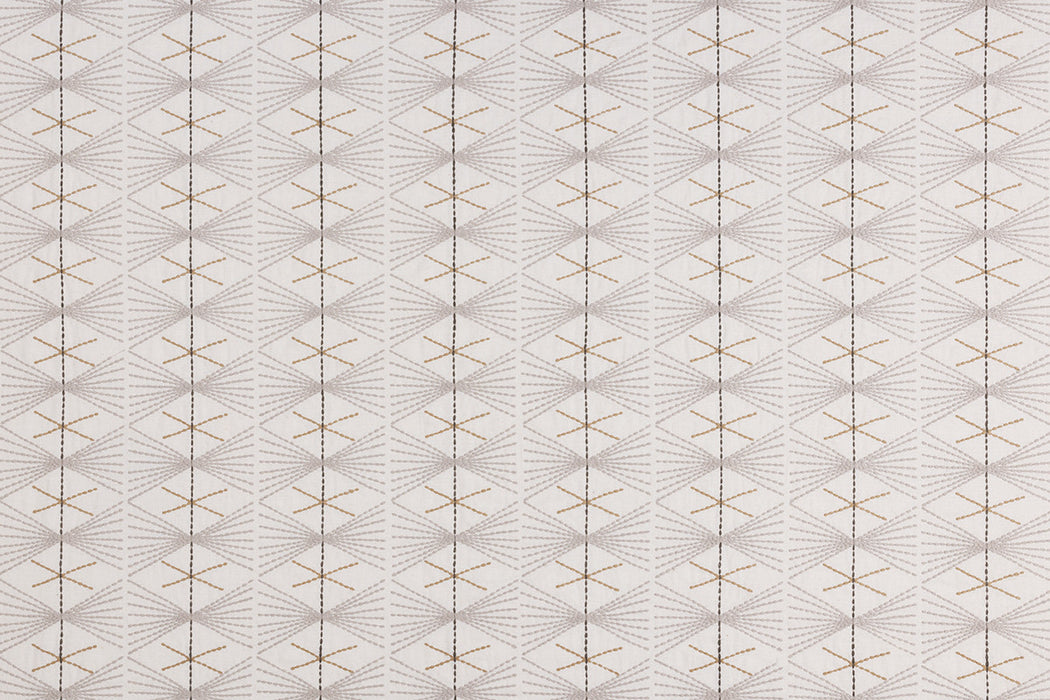 Christopher Farr Mikado Embroidered Smoke Fabric