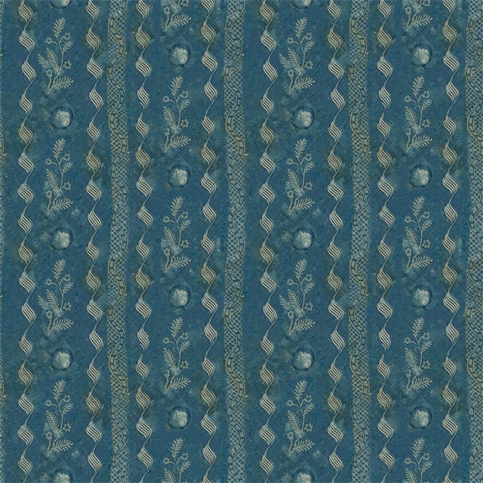 John Derian Indigo Floral 1 Sample Sample FJD6049-01