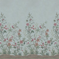 John Derian Peacock Toile Scene 2 Panel  2 Wallpaper PJD6014-02