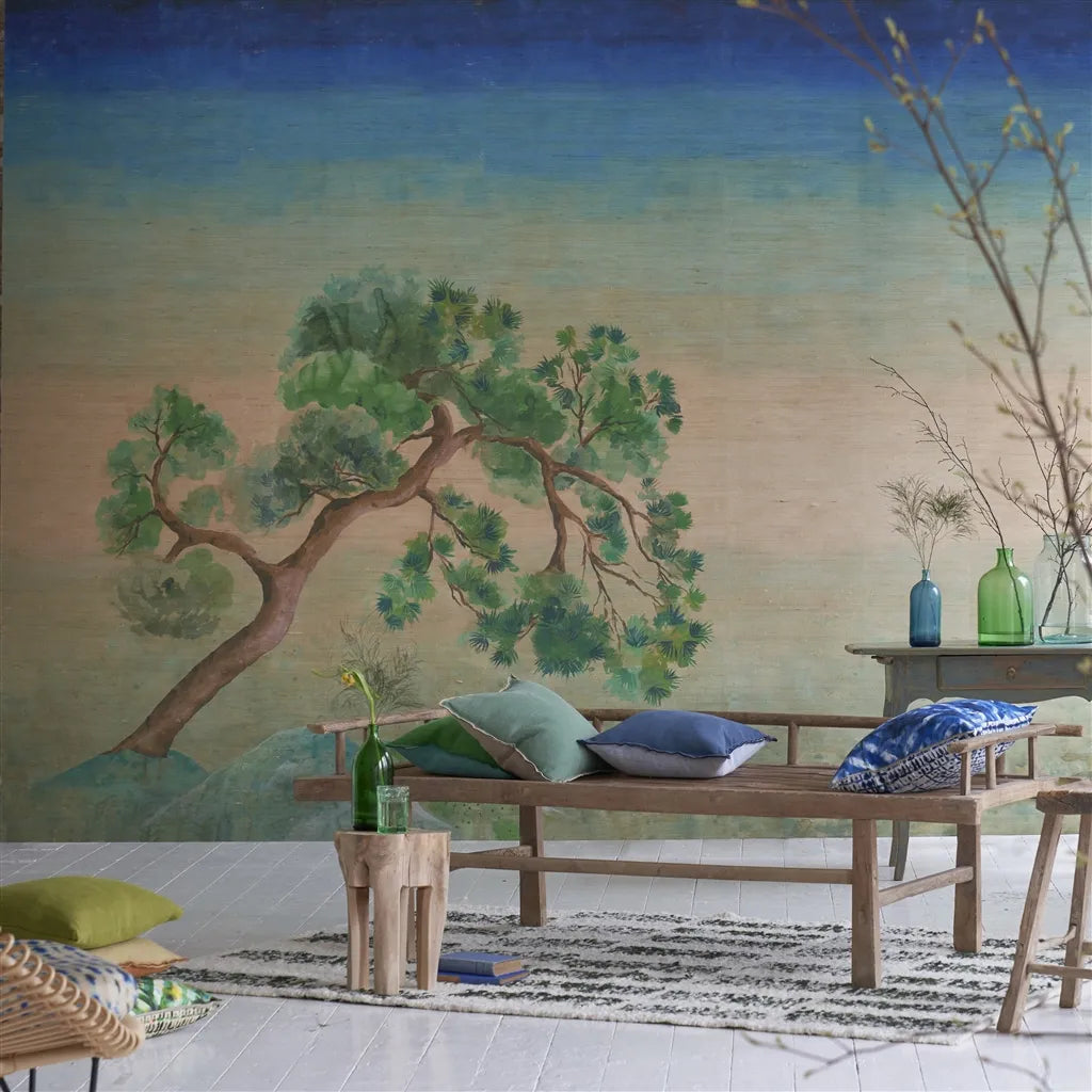 Designers Guild Scene Aquarelle Grasscloth Panel  1 Wallpaper PDG1182-01