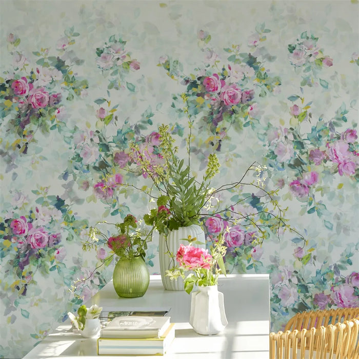 Designers Guild Bouquet De Roses Panel  1 Wallpaper PDG1173-01