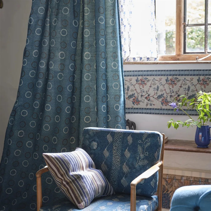 John Derian Indigo Circles  1 Sample Sample FJD6052-01