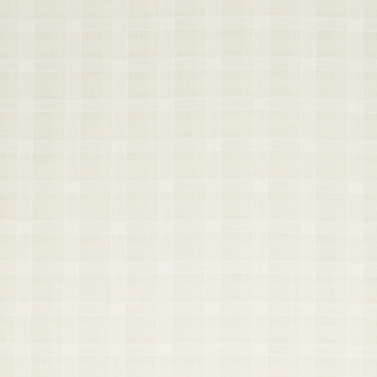 Schumacher Borealis Check Sheer Champagne Fabric 16611