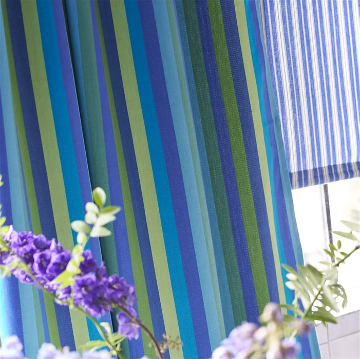 Designers Guild Cork Street Stripe Cobalt Fabric Sample FDG3213-03