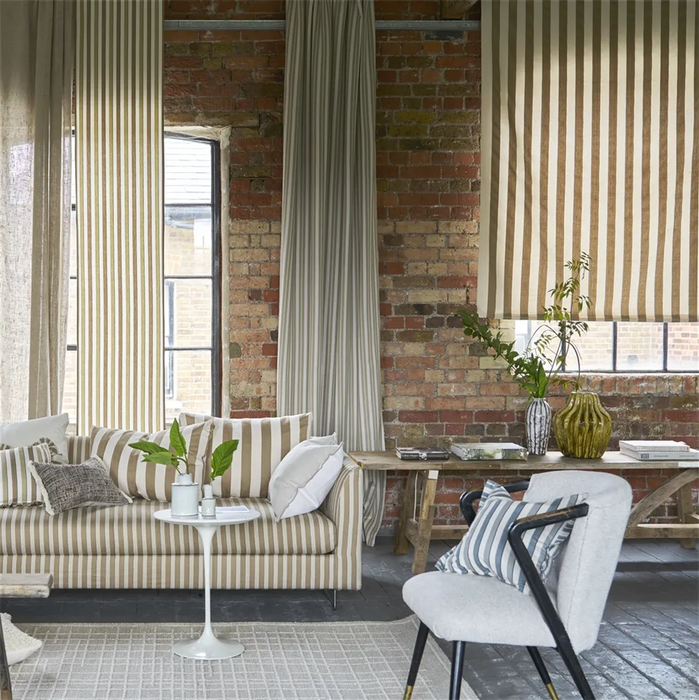 Designers Guild Berkeley Stripe Natural Fabric FDG3214-02