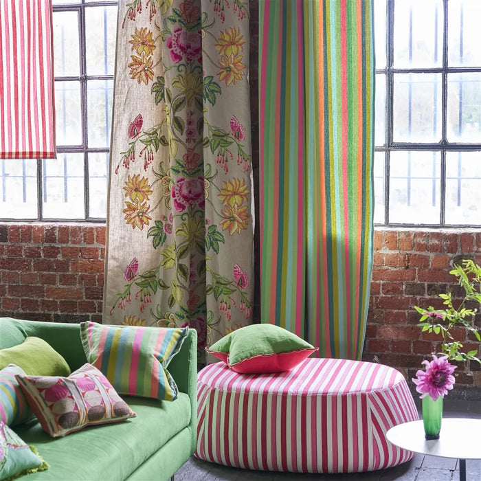 Designers Guild Burlington Stripe Fuchsia Fabric FDG3210-07
