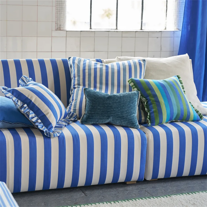 Designers Guild Berkeley Stripe Cobalt Fabric FDG3214-05