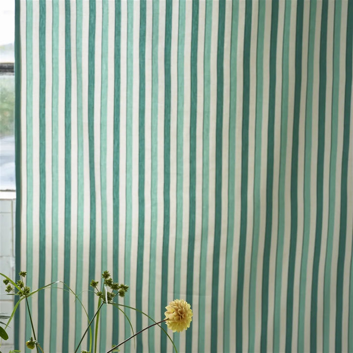 Designers Guild Burlington Stripe Celadon Fabric Sample FDG3210-04