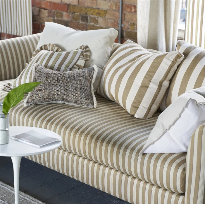 Designers Guild Berkeley Stripe Stone Fabric Sample FDG3214-01