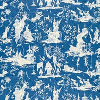 Schumacher Starry Night China Blue Fabric 172922